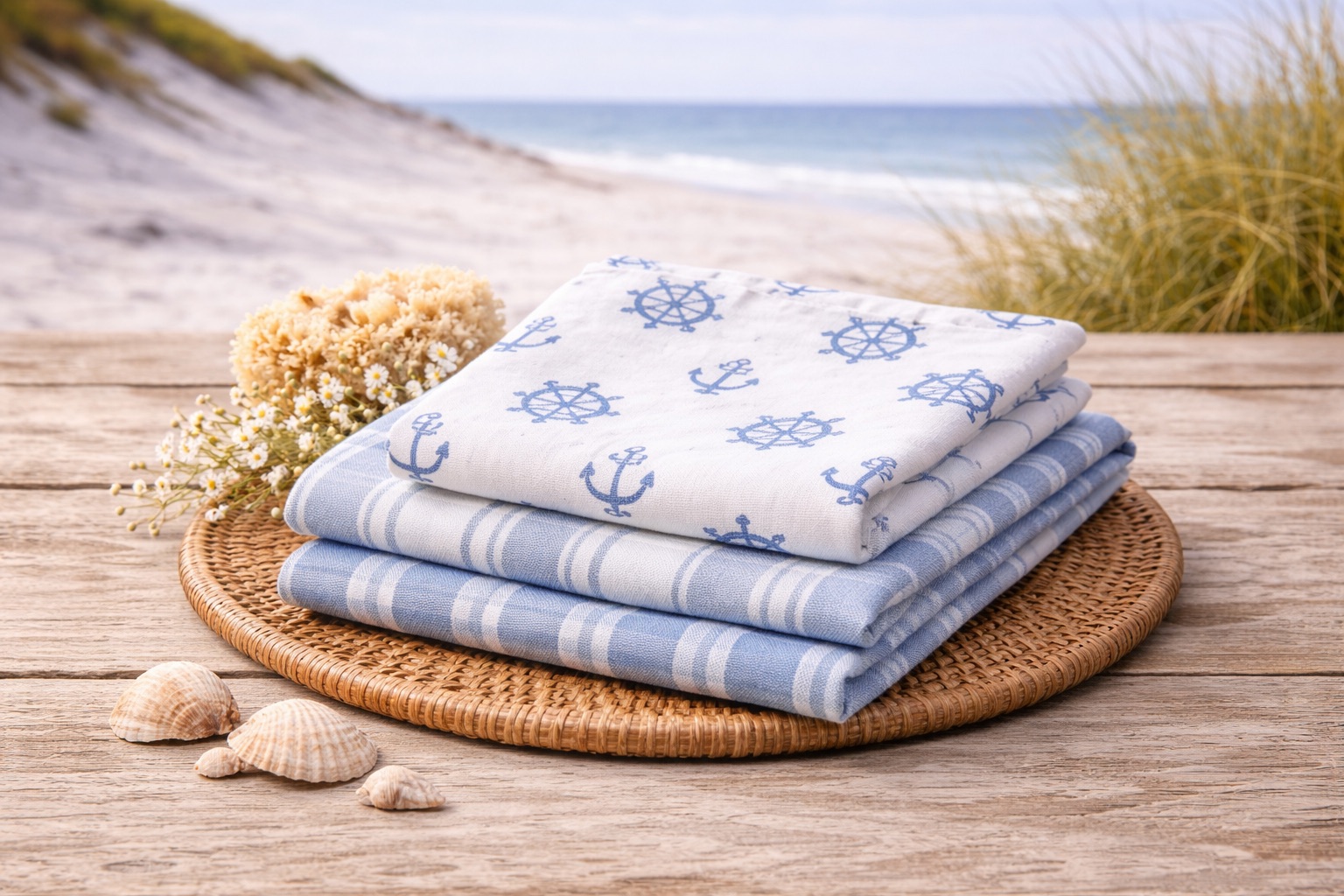 Geschirrtücher mit maritimen Motiven