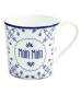 Preview: Becher 400 ml Indisch Blau Moin Moin aus Fine Bone China