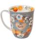 Preview: Becher 400 ml Orangen-Blütenkranz