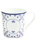 Preview: Becher 400 ml Indisch Blau Moin Moin aus Fine Bone China Rückseite ohne Aufschrift