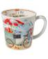Preview: Becher 500 ml Meerblick Fahrrad aus Fine Bone China mit maritimem Fahrradmotiv
