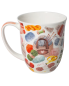 Preview: Becher Maschenglück 400 ml mit Strick- und Wollmotiven