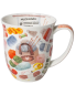 Preview: Becher Maschenglück 400 ml mit Strick- und Wollmotiven