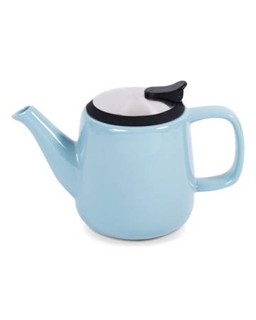 Teekanne 500 ml Blau mit Metalldeckel und Sieb