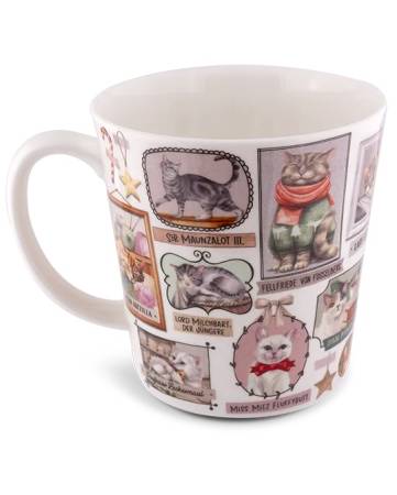 Becher 500 ml Katzenfamilie