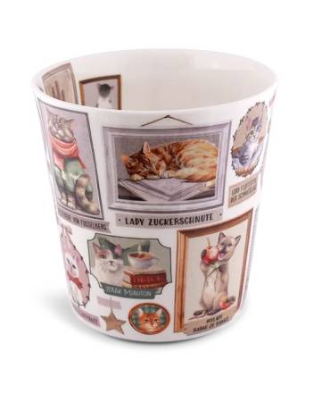 Becher 500 ml Katzenfamilie