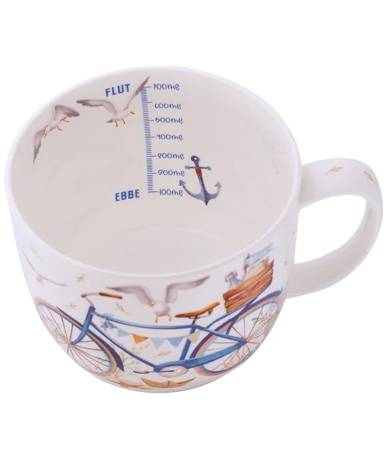 Becher 700 ml Fahrrad am Meer