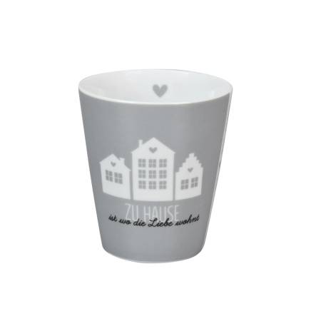 Becher ZU HAUSE IST WO DIE  Grey