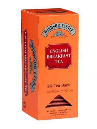 Windsor-Castle English Breakfast Tea 25 Beutel in orangefarbener Packung