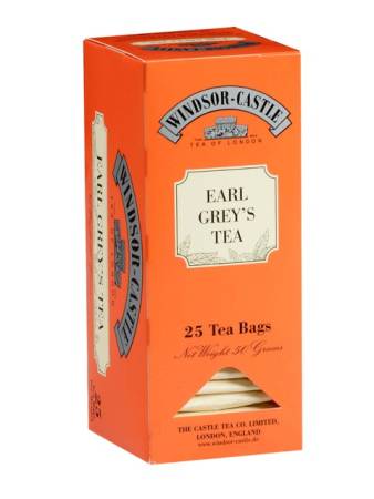 Windsor-Castle Earl Grey’s Tea 25 Beutel in orangefarbener Packung