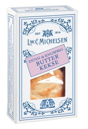 Kleine Butterkekse mit Orangenblütenhonig in dekorativer Verpackung