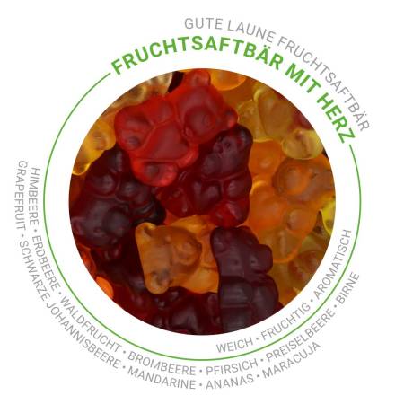 Preview: Fruchtsaftbär mit Herz – Fruchtgummi mit 12 Fruchtsäften und Vitamin C (150 g)