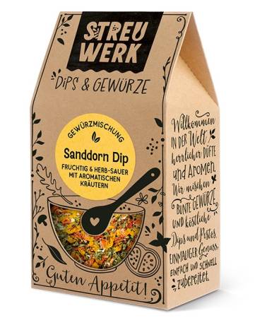 Gewürzmischung Sanddorn Dip mit Karotte, Sanddorn und Kräutern