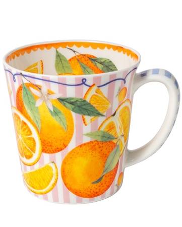 Becher 500 ml Sommerlaune Orange aus Fine Bone China
