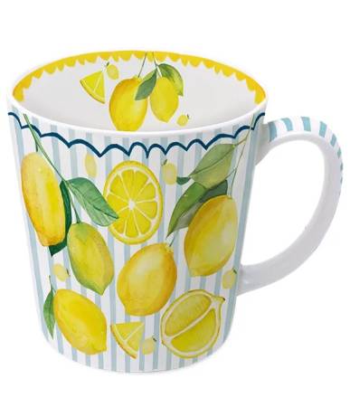 Becher 500 ml Sommerlaune Zitrone aus Fine Bone China
