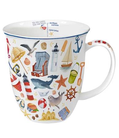 Becher 400 ml Tag am Meer aus Fine Bone China