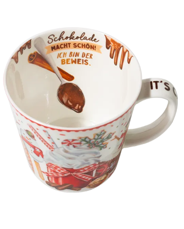 Preview: Winterbecher Chocolate Time 500 ml aus Fine Bone China
