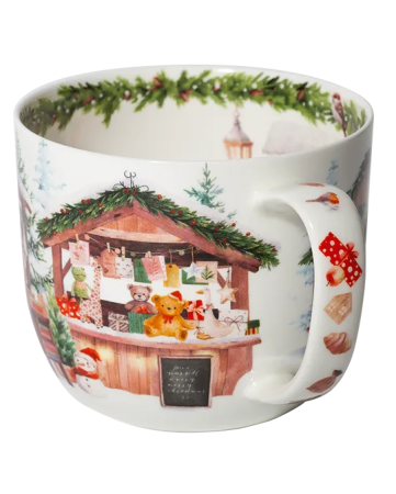 Preview: Jumbo-Winterbecher Winterbauernmarkt 700 ml aus Fine Bone China