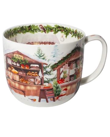 Jumbo-Winterbecher Winterbauernmarkt 700 ml aus Fine Bone China