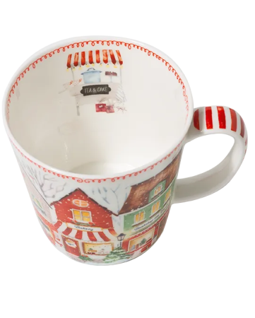 Preview: Winterbecher Winterdorf 500 ml aus Fine Bone China