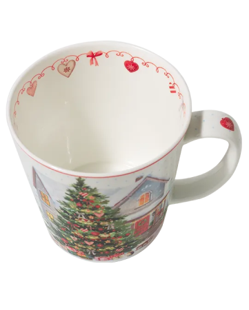 Preview: Weihnachtsbecher Weihnachtsbaum 500 ml aus Fine Bone China