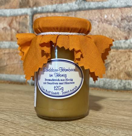 Sanddorn-Himbeer im Honig 125 g im Glas