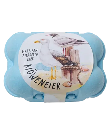 Möweneier Küstenvogel im kleinen Eierkarton
