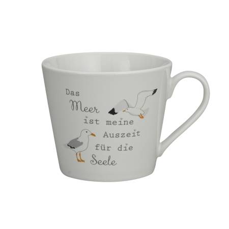 Porzellanbecher mit Spruch Das Meer ist meine Auszeit