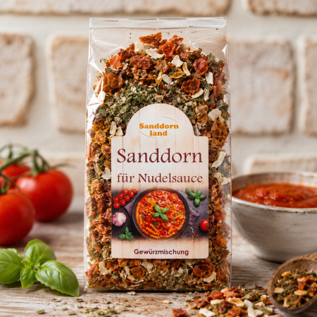 Sanddorn Gewürzmischung für Nudelsauce 100 g mit 10 Prozent Sanddornbeeren