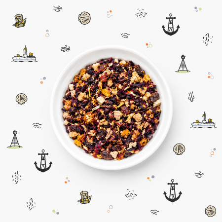 BIO Sanddorn-Sahne 100g Früchtetee mit Apfel, Hibiscus, Hagebutte, Sanddornbeeren und Ringelblumenblüten