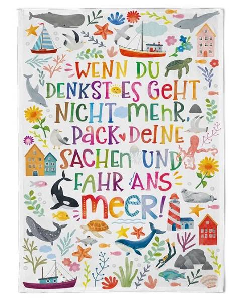 Geschirrtuch Buntes Meer