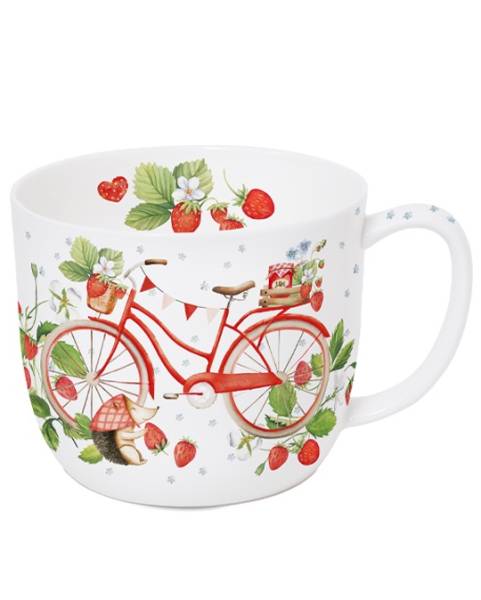 Becher 700 ml Erdbeerpicknick