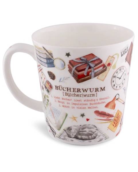 Becher 500 ml Bücherwurm