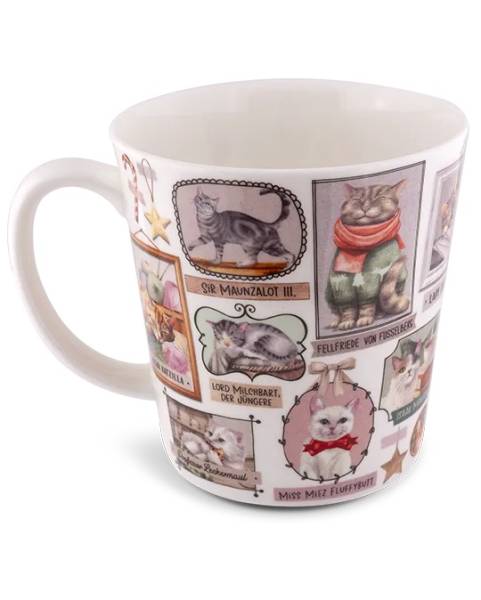 Becher 500 ml Katzenfamilie