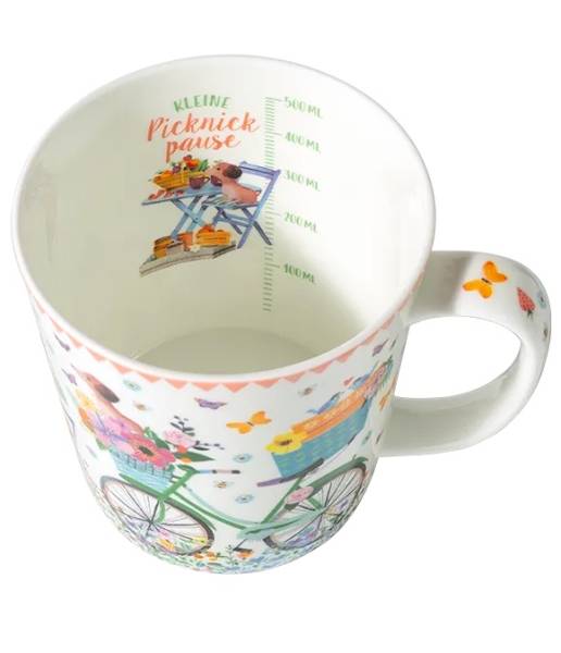 Becher 500 ml Dackel & Fahrrad