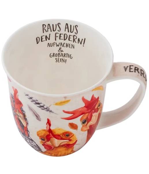 Becher 400 ml Verrrückte Hühner