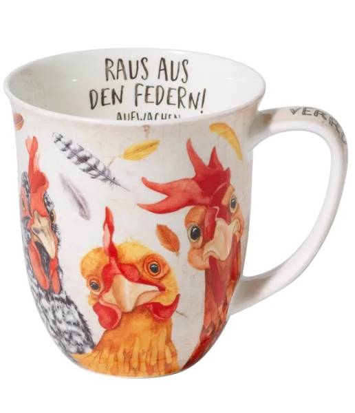Becher 400 ml Verrrückte Hühner