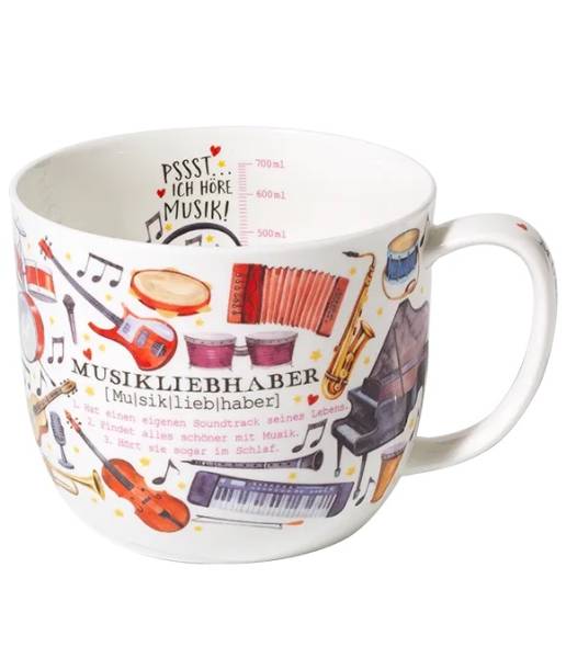 Becher 700 ml Musikinstrumente