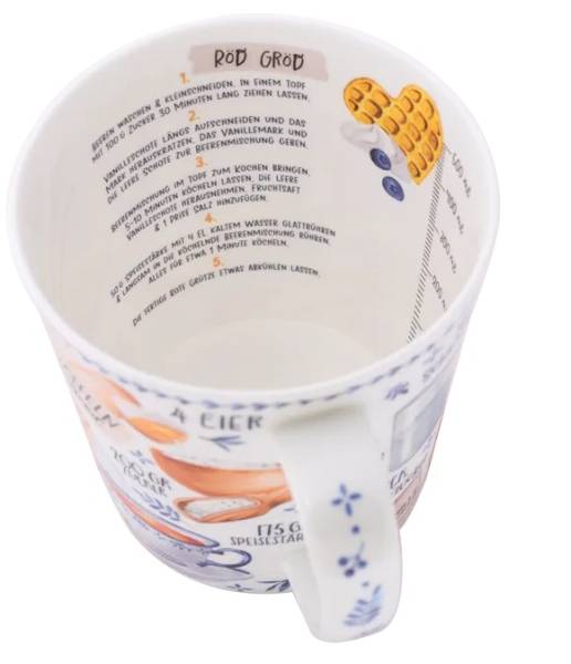 Becher 500 ml Waffeln Nordisch Blau