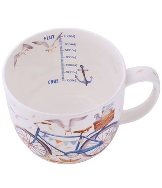 Becher 700 ml Fahrrad am Meer