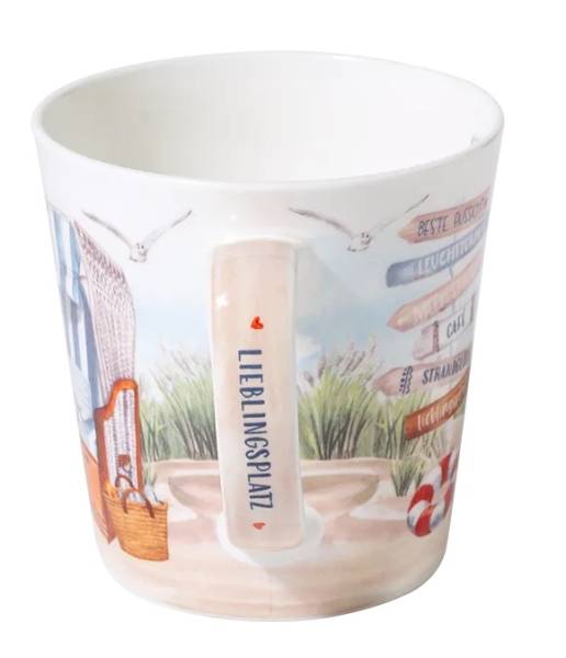 Becher 500 ml Lieblingsplatz Strandkorb