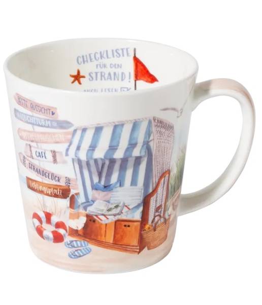 Becher 500 ml Lieblingsplatz Strandkorb