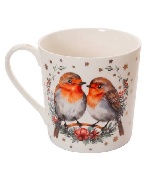 Becher 400 ml Rotkehlchenliebe