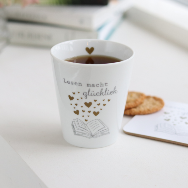 Becher LESEN MACHT GLÜCKLICH