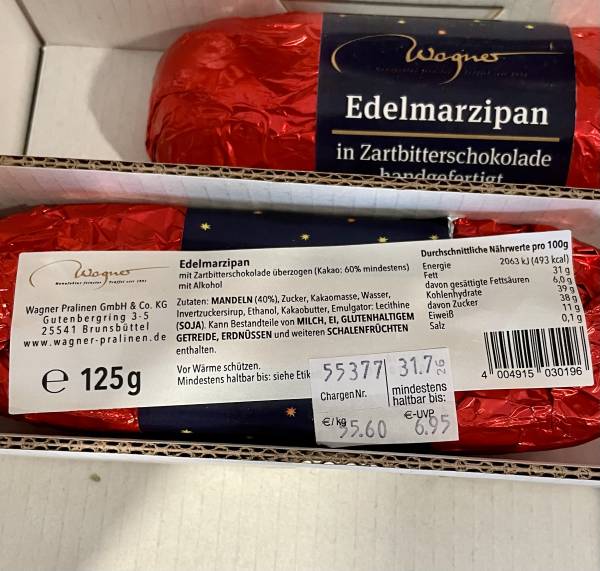 Wagner Edelmarzipan ZB 125g
