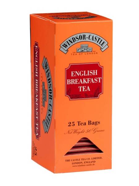 Windsor-Castle English Breakfast Tea 25 Beutel in orangefarbener Packung