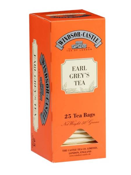 Windsor-Castle Earl Grey’s Tea 25 Beutel in orangefarbener Packung