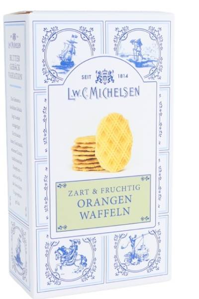 Kleine knusprige Butterwaffeln mit feiner Orangennote