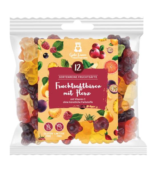 Fruchtsaftbär mit Herz – Fruchtgummi mit 12 Fruchtsäften und Vitamin C (150 g)