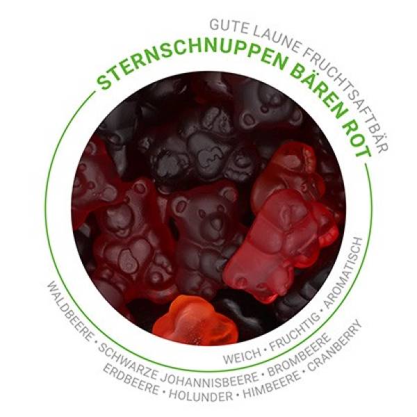 Sternschnuppen Bären rot 150g